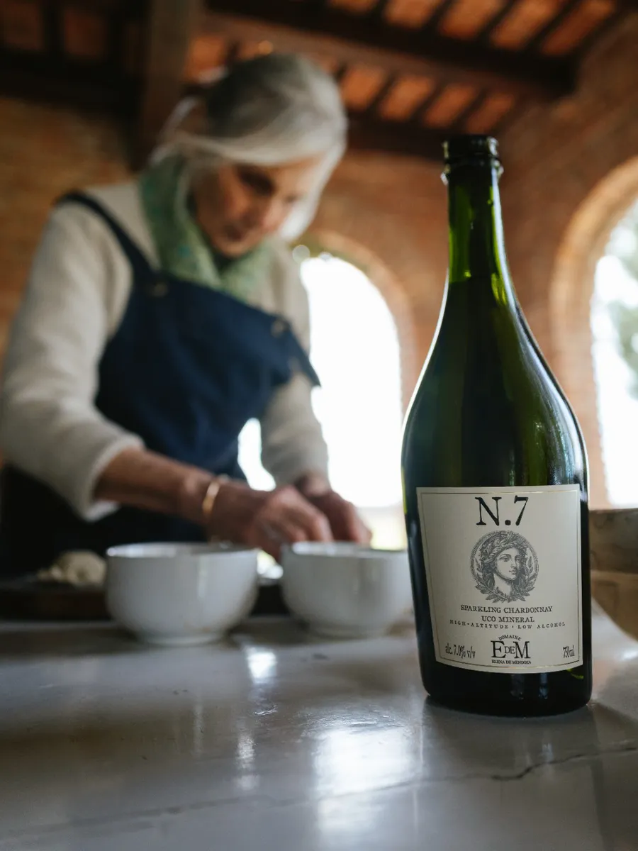 Bottle of UCO MINERAL on the tasting bench